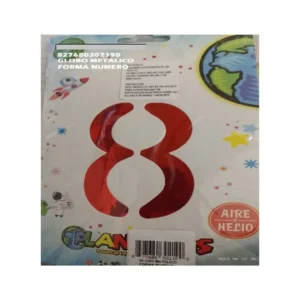 Globo Metálico Forma de Número