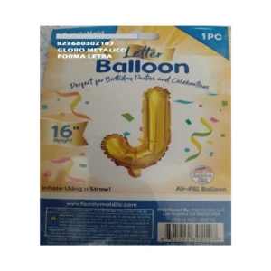 Globo Metálico en forma de Letra